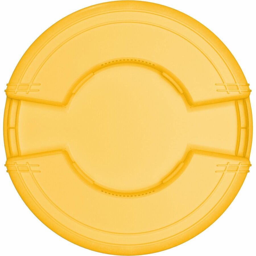 Sparta Bronco Round Waste Containers - Open Top - 44 gal Capacity - Round - Manual - 31.6" Height x 24.2" Width x 24.2" Depth - Plastic, Linear Low-Density Polyethylene (LLDPE) - Yellow - 1 Each