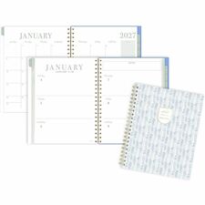 Cambridge Leah Bische Weekly/Monthly Planner - Monthly, Weekly - 12 Month - January 2027 to December 2027 - Letter - 8 1/2" x 11" Sheet Size - Twin Wire - Poly Cover