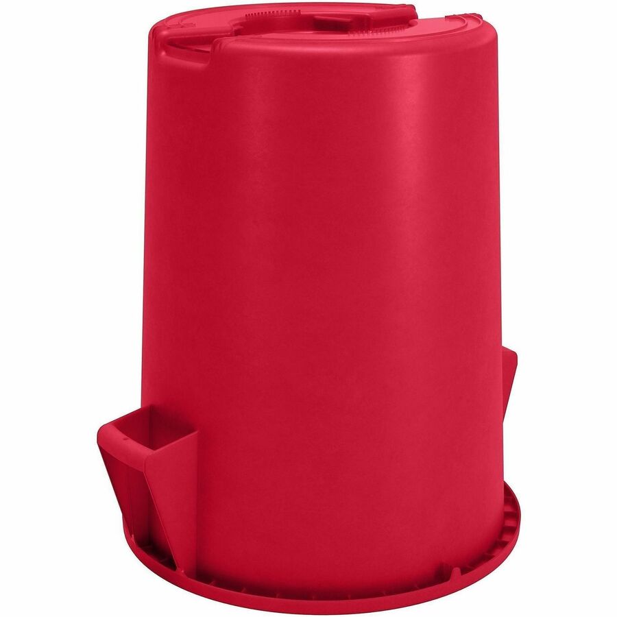 Sparta Bronco Round Waste Containers - Open Top - 44 gal Capacity - Round - Manual - 31.6" Height x 24.2" Width x 24.2" Depth - Plastic, Linear Low-Density Polyethylene (LLDPE) - Red - 1 Each