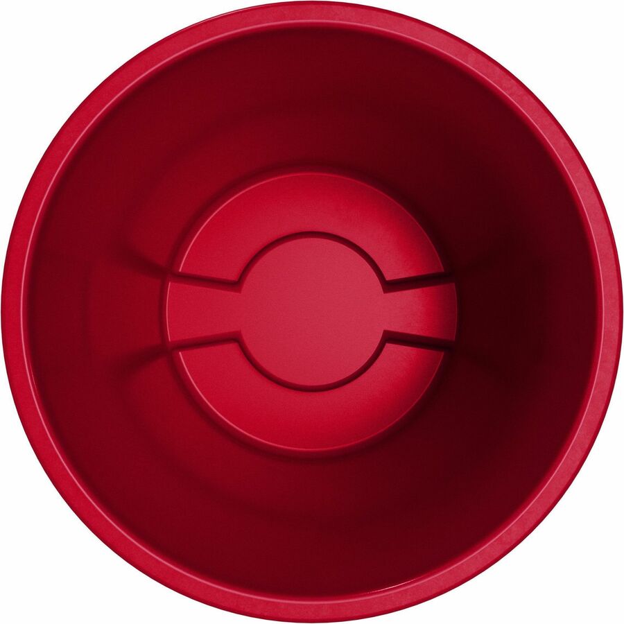 Sparta Bronco Round Waste Containers - Open Top - 44 gal Capacity - Round - Manual - 31.6" Height x 24.2" Width x 24.2" Depth - Plastic, Linear Low-Density Polyethylene (LLDPE) - Red - 1 Each
