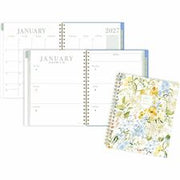 Cambridge Leah Bisch Weekly Monthly Planner - Weekly, Monthly - 12 Month - January to December - Letter - 8 1/2" x 11" Sheet Size - Twin Wire - Poly Cover
