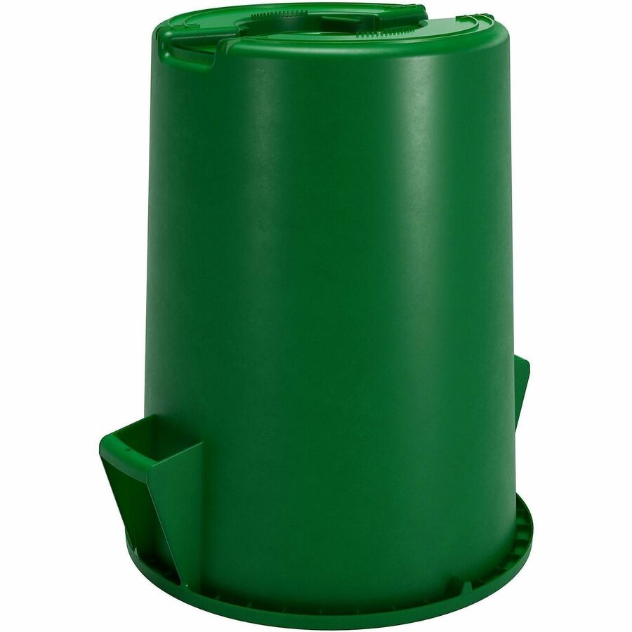 Sparta Bronco Round Waste Containers - Open Top - 44 gal Capacity - Round - Manual - 31.6" Height x 24.2" Width x 24.2" Depth - Plastic, Linear Low-Density Polyethylene (LLDPE) - Green - 1 Each