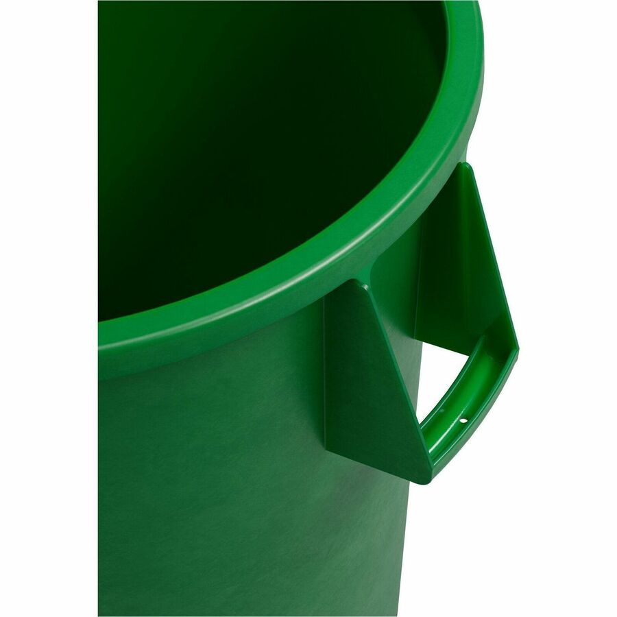 Sparta Bronco Round Waste Containers - Open Top - 44 gal Capacity - Round - Manual - 31.6" Height x 24.2" Width x 24.2" Depth - Plastic, Linear Low-Density Polyethylene (LLDPE) - Green - 1 Each