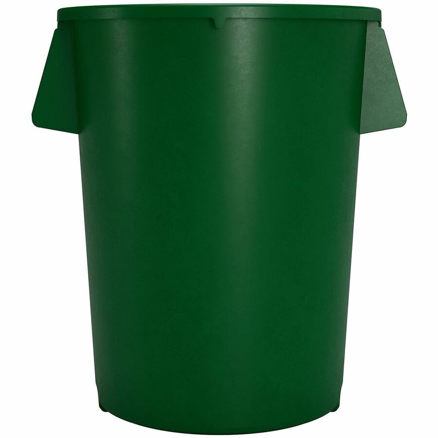 Sparta Bronco Round Waste Containers - Open Top - 44 gal Capacity - Round - Manual - 31.6" Height x 24.2" Width x 24.2" Depth - Plastic, Linear Low-Density Polyethylene (LLDPE) - Green - 1 Each