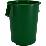 Sparta Bronco Round Waste Containers - Open Top - 44 gal Capacity - Round - Manual - 31.6" Height x 24.2" Width x 24.2" Depth - Plastic, Linear Low-Density Polyethylene (LLDPE) - Green - 1 Each