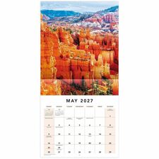 Mead National Parks Monthly Wall Calendar - Monthly - 12 Month - January 2027 to December 2027 - 12" x 12" Sheet Size - 1.37" x 1.56" Block - Wall Mount