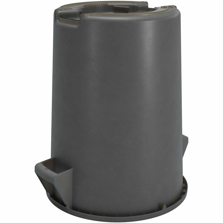 Sparta Bronco Round Waste Containers - Open Top - 44 gal Capacity - Round - Manual - 31.6" Height x 24.2" Width x 24.2" Depth - Plastic, Linear Low-Density Polyethylene (LLDPE) - Gray - 1 Each