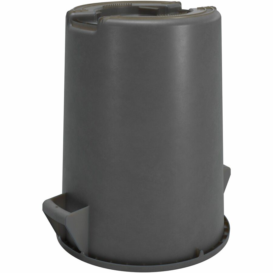Sparta Bronco Round Waste Containers - Open Top - 44 gal Capacity - Round - Manual - 31.6" Height x 24.2" Width x 24.2" Depth - Plastic, Linear Low-Density Polyethylene (LLDPE) - Gray - 1 Each