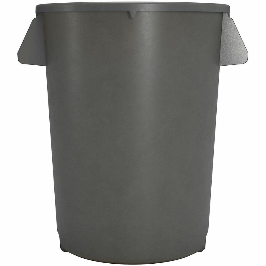Sparta Bronco Round Waste Containers - Open Top - 44 gal Capacity - Round - Manual - 31.6" Height x 24.2" Width x 24.2" Depth - Plastic, Linear Low-Density Polyethylene (LLDPE) - Gray - 1 Each