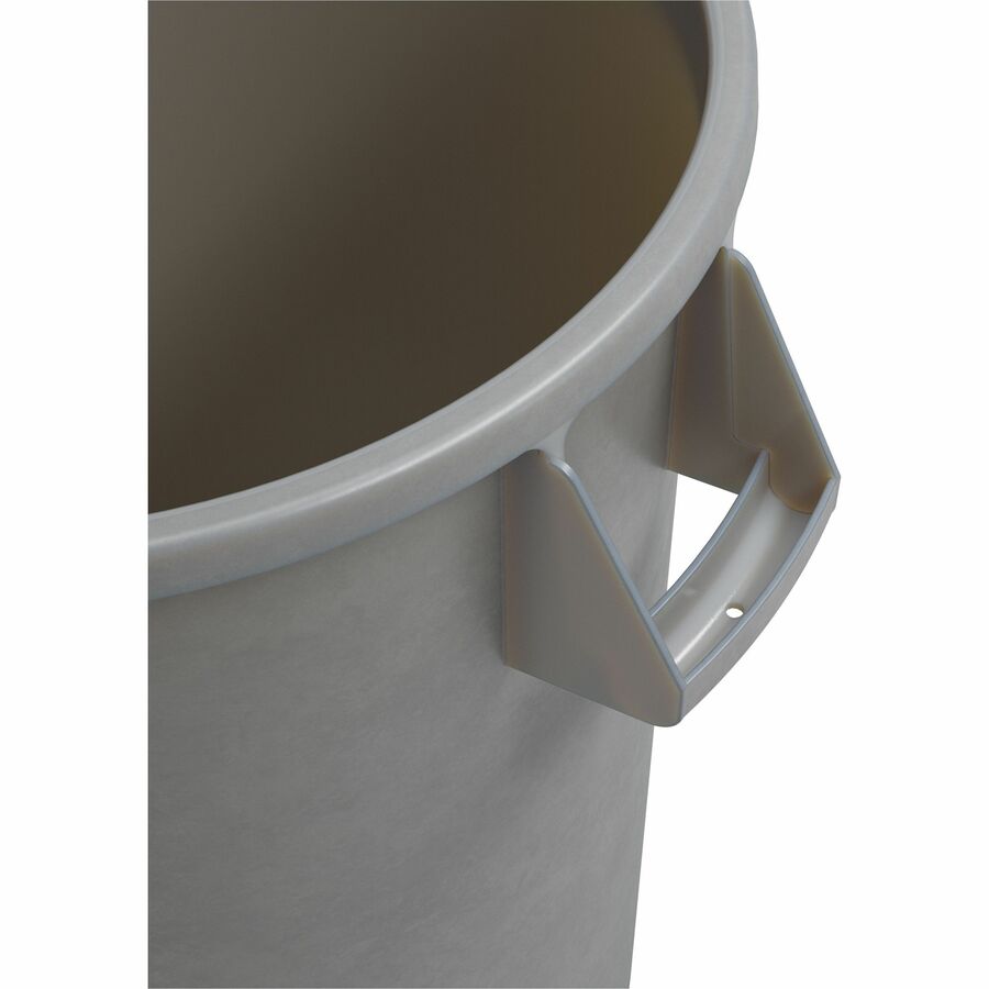 Sparta Bronco Round Waste Containers - Open Top - 44 gal Capacity - Round - Manual - 31.6" Height x 24.2" Width x 24.2" Depth - Plastic, Linear Low-Density Polyethylene (LLDPE) - Gray - 1 Each