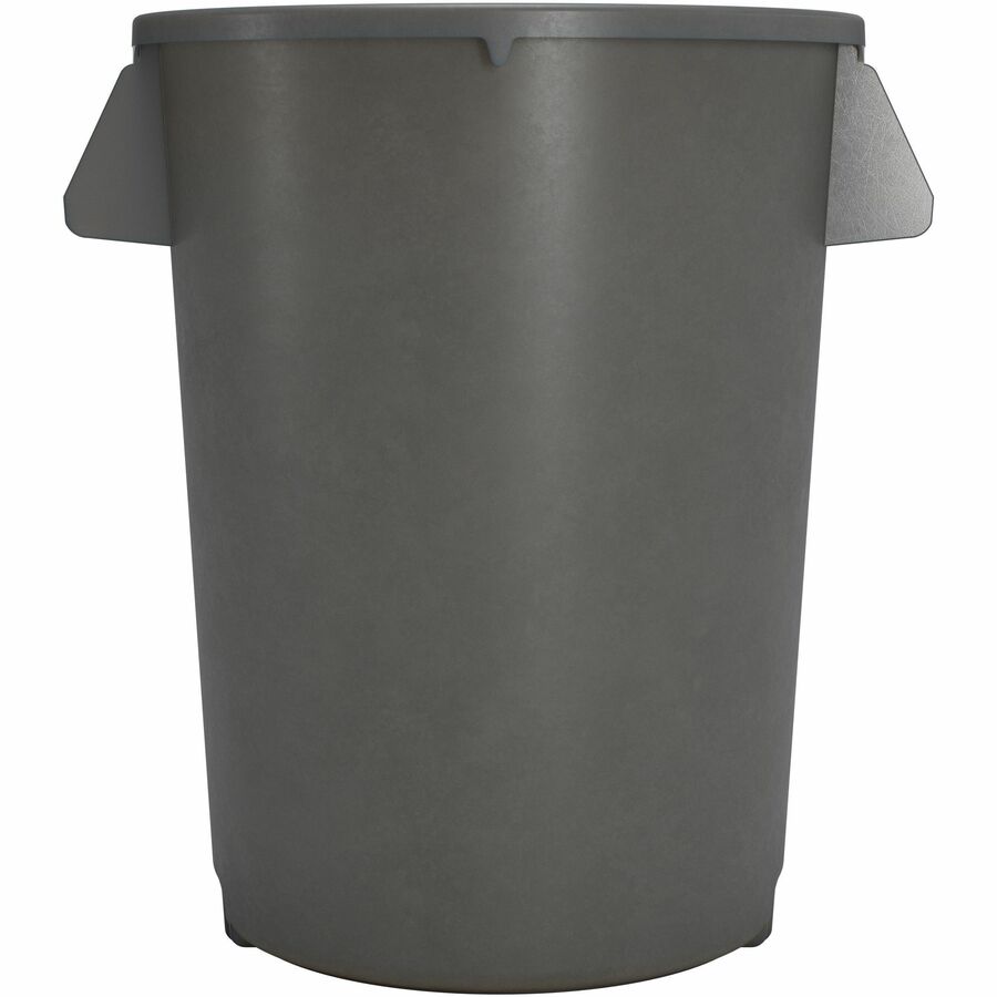 Sparta Bronco Round Waste Containers - Open Top - 44 gal Capacity - Round - Manual - 31.6" Height x 24.2" Width x 24.2" Depth - Plastic, Linear Low-Density Polyethylene (LLDPE) - Gray - 1 Each