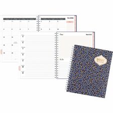 Mead CatCoq Berry Branches Weekly/Monthly Planner - Monthly, Weekly - 15 Month - October 2026 to December 2027 - Letter - 8 1/2" x 11" Sheet Size - Wire Bound - Poly Cover