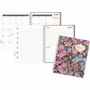 Mead CatCoq Retro Flower Weekly/Monthly Planner - Weekly, Monthly - 15 Month - October 2026 to December 2027 - Letter - 8 1/2" x 11" Sheet Size - Wire Bound - Poly Cover
