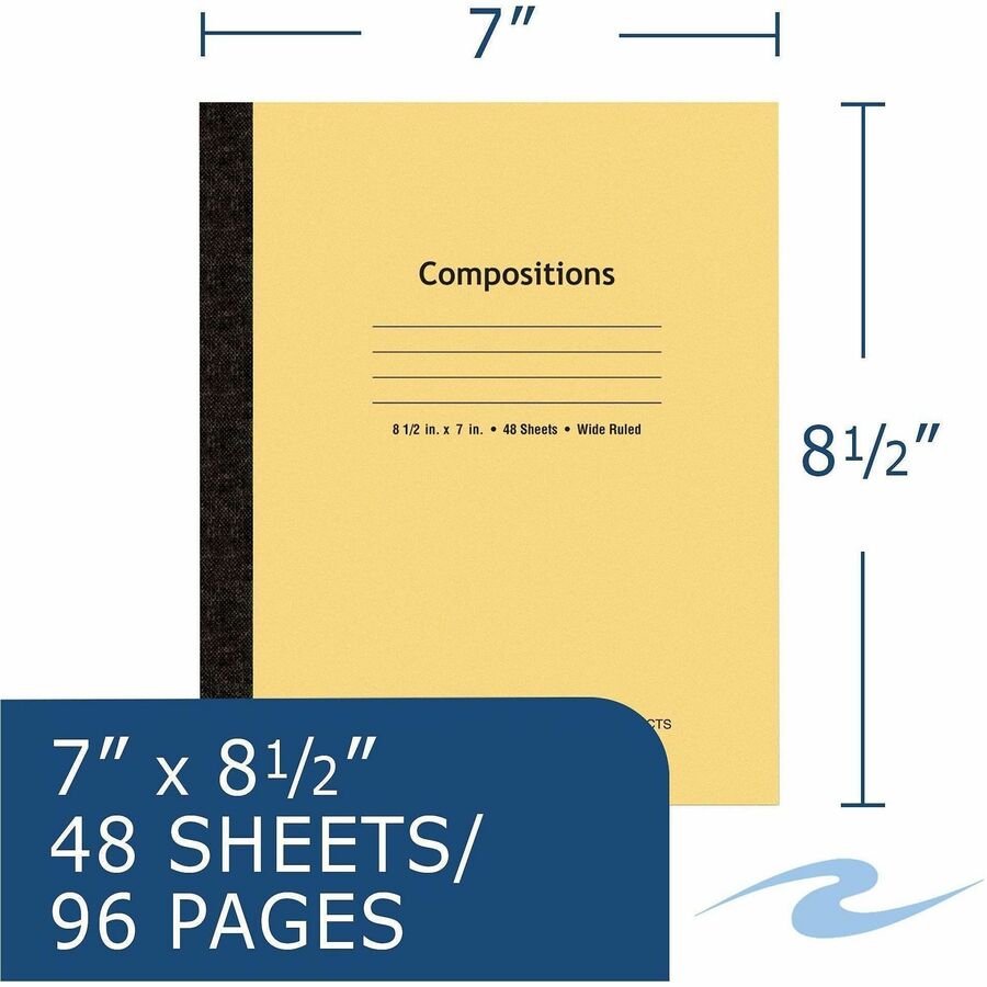 Roaring Spring Plain Cover Tapebound Comp Notebook