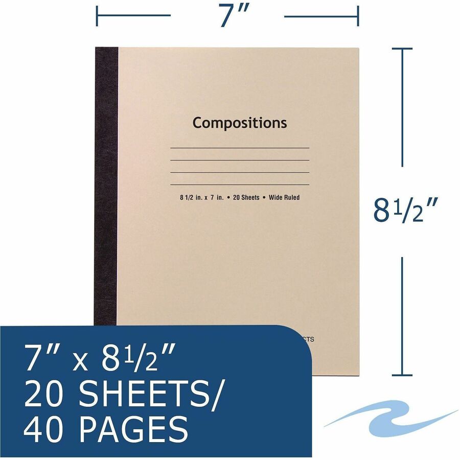 Roaring Spring Wide Ruled 20-sheet Compositn Book