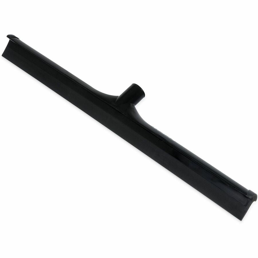 Sparta 24" Single-Blade Floor Squeegee - Rubber, Thermoplastic Rubber (TPR) Blade - 3.5" Height x 1" Width x 24" Length - Durable, Rust Resistant, Bend Resistant - Black - 1Each