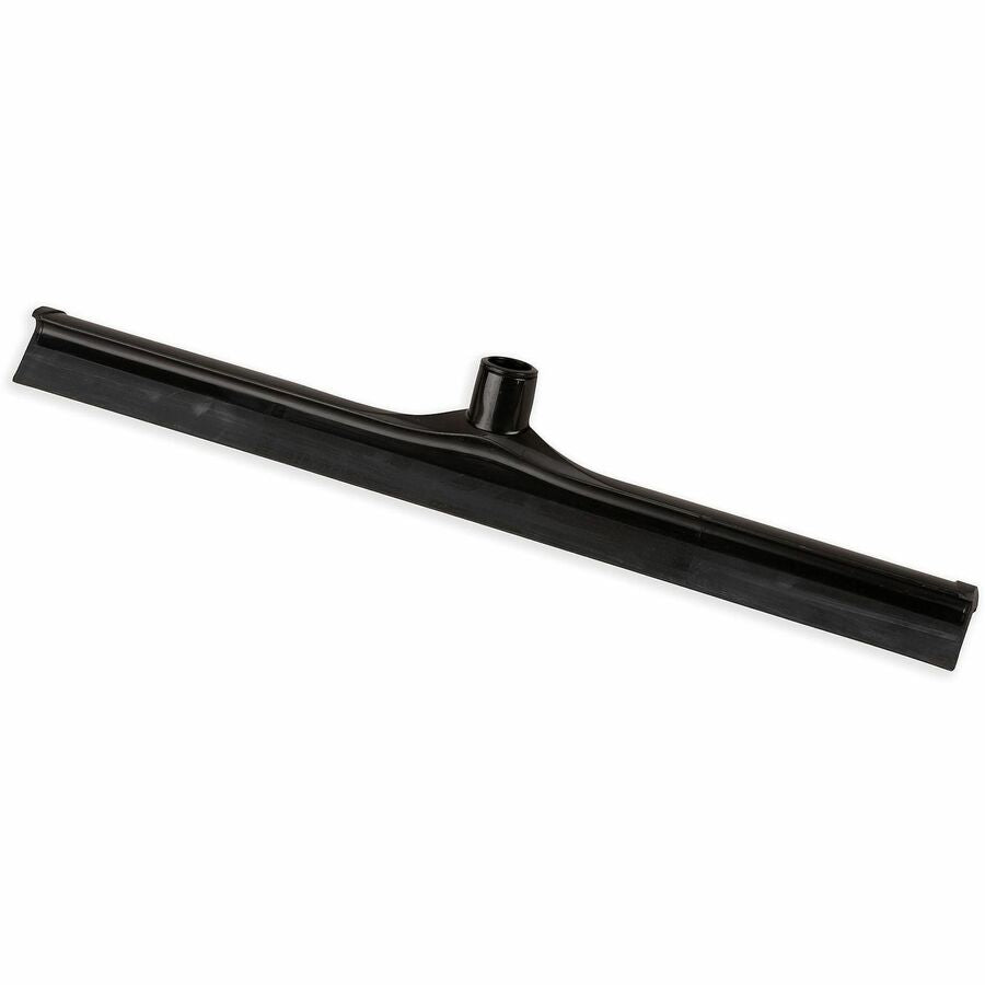 Sparta 24" Single-Blade Floor Squeegee - Rubber, Thermoplastic Rubber (TPR) Blade - 3.5" Height x 1" Width x 24" Length - Durable, Rust Resistant, Bend Resistant - Black - 1Each