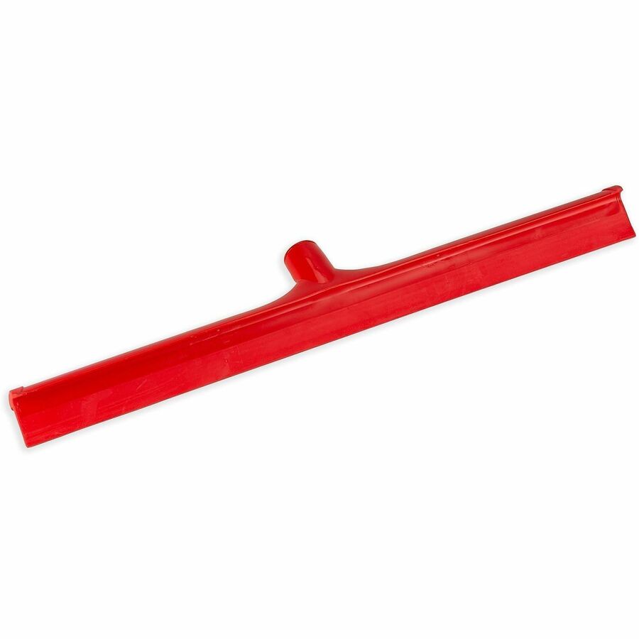 Sparta 24" Single-Blade Floor Squeegee - Rubber, Thermoplastic Rubber (TPR) Blade - 3.5" Height x 1" Width x 24" Length - Durable, Rust Resistant, Bend Resistant - Red - 1Each
