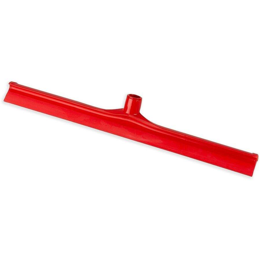 Sparta 24" Single-Blade Floor Squeegee - Rubber, Thermoplastic Rubber (TPR) Blade - 3.5" Height x 1" Width x 24" Length - Durable, Rust Resistant, Bend Resistant - Red - 1Each