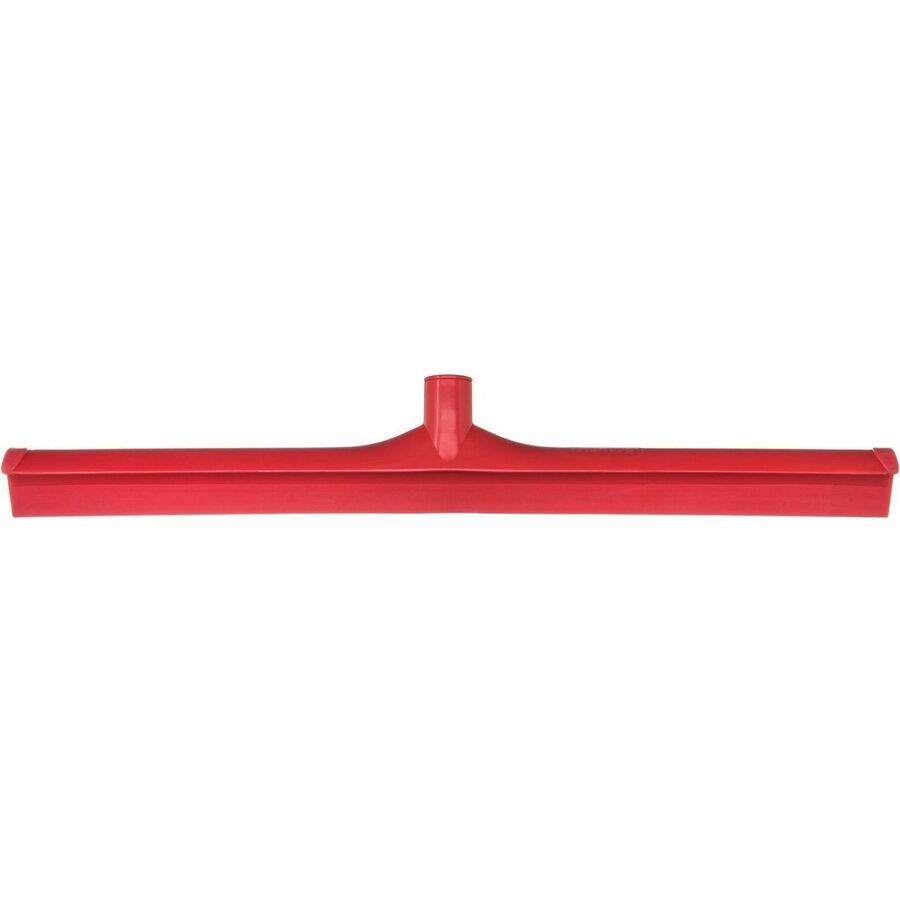 Sparta 24" Single-Blade Floor Squeegee - Rubber, Thermoplastic Rubber (TPR) Blade - 3.5" Height x 1" Width x 24" Length - Durable, Rust Resistant, Bend Resistant - Red - 1Each