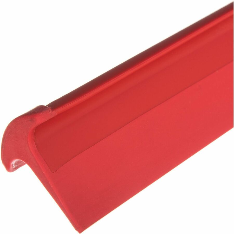 Sparta 24" Single-Blade Floor Squeegee - Rubber, Thermoplastic Rubber (TPR) Blade - 3.5" Height x 1" Width x 24" Length - Durable, Rust Resistant, Bend Resistant - Red - 1Each