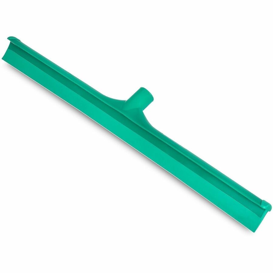 Sparta 24" Single-Blade Floor Squeegee - Rubber, Thermoplastic Rubber (TPR) Blade - 3.5" Height x 1" Width x 24" Length - Durable, Rust Resistant, Bend Resistant - Green - 1Each
