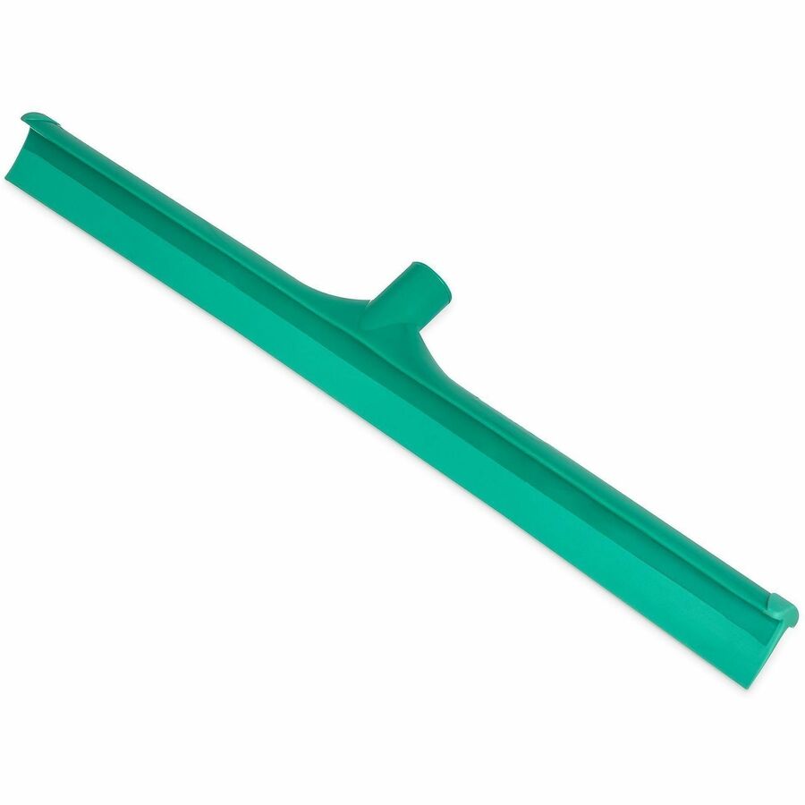 Sparta 24" Single-Blade Floor Squeegee - Rubber, Thermoplastic Rubber (TPR) Blade - 3.5" Height x 1" Width x 24" Length - Durable, Rust Resistant, Bend Resistant - Green - 1Each