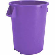 Sparta Bronco Round Waste Containers - Open Top - 44 gal Capacity - Round - Manual - 31.6" Height x 24.2" Width x 24.2" Depth - Plastic, Linear Low-Density Polyethylene (LLDPE) - Purple - 1 Each
