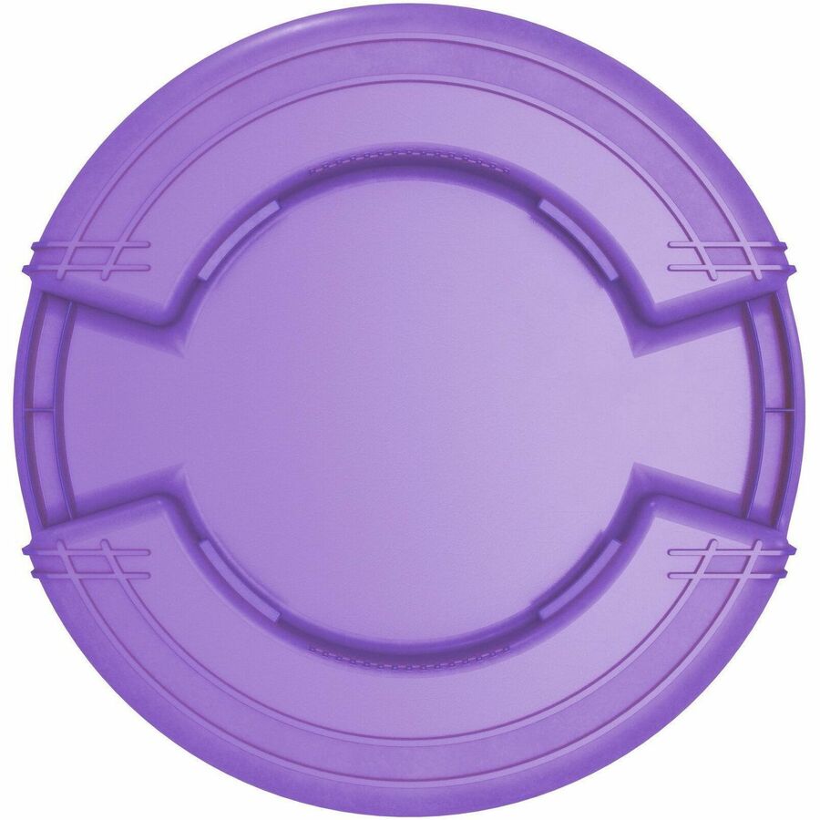 Sparta Bronco Round Waste Containers - Open Top - 44 gal Capacity - Round - Manual - 31.6" Height x 24.2" Width x 24.2" Depth - Plastic, Linear Low-Density Polyethylene (LLDPE) - Purple - 1 Each