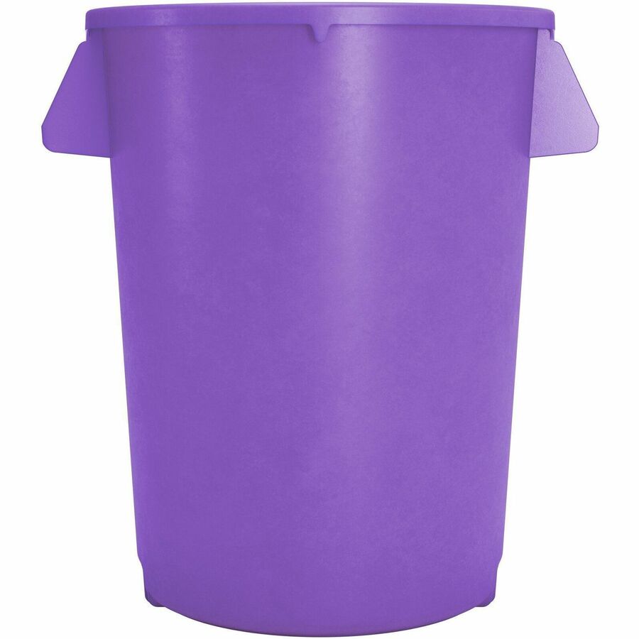 Sparta Bronco Round Waste Containers - Open Top - 44 gal Capacity - Round - Manual - 31.6" Height x 24.2" Width x 24.2" Depth - Plastic, Linear Low-Density Polyethylene (LLDPE) - Purple - 1 Each