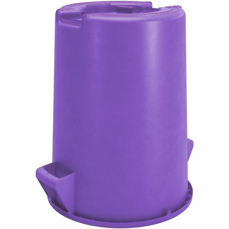 Sparta Bronco Round Waste Containers - Open Top - 44 gal Capacity - Round - Manual - 31.6" Height x 24.2" Width x 24.2" Depth - Plastic, Linear Low-Density Polyethylene (LLDPE) - Purple - 1 Each