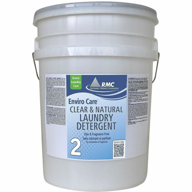 RMC Enviro Care Clear & Natural Laundry Detergent - For Laundry, Washing Machine - 640 fl oz (20 quart) - Recommended For: Stain Remover - Eco-friendly, Dye-free - Clear