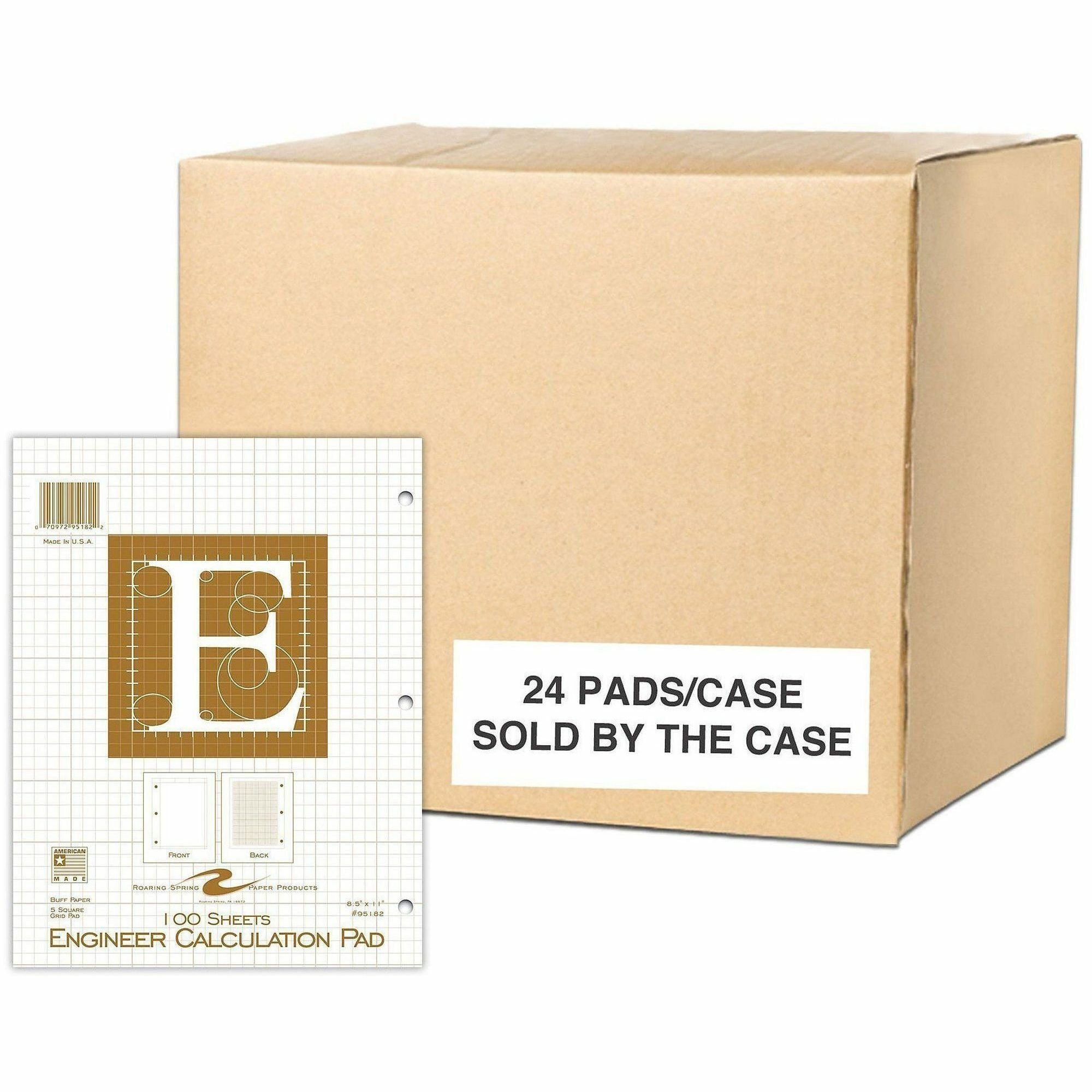 Roaring Spring Engineer Calculation Pad