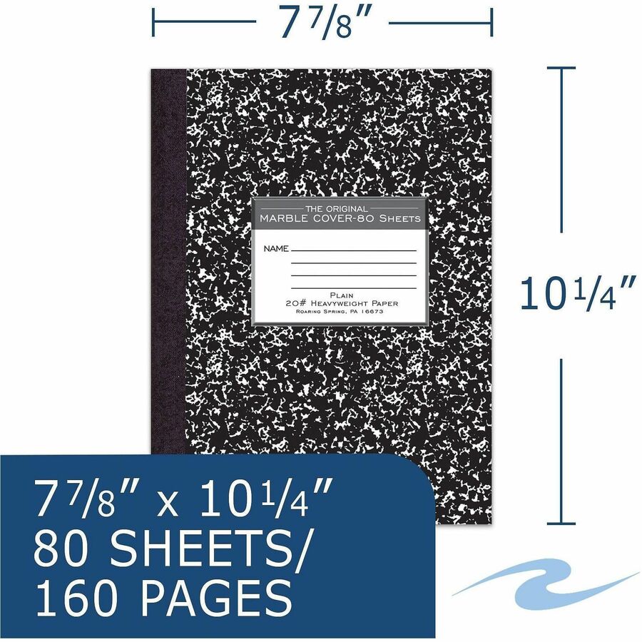 Roaring Spring Marble Unruled Composition Book