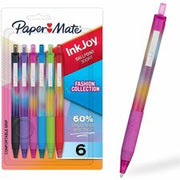 Paper Mate InkJoy 300RT Retractable Ballpoint Pens - 1.0 mm Medium Pen Point - Retractable - Fashion Assorted Ink - Writing - 6 / Pack