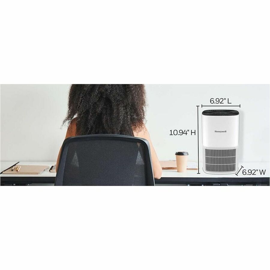 Honeywell True HEPA Tabletop Air Purifier - True HEPA - 530 Sq. ft. - White