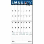 House of Doolittle Recycled Big Block Wall Calendar - Julian Dates - Monthly - 12 Month - January 2027 to December 2027 - 1 Month Double Page Layout - 12" x 24" Sheet Size - 3" x 1.50" Block - Wire Bound - Wall Mount - Multi - Paper