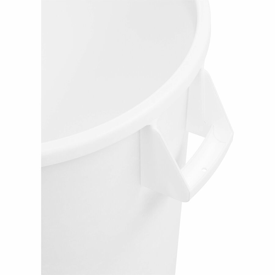 Sparta Bronco Round Waste Containers - Open Top - 44 gal Capacity - Round - Manual - 31.6" Height x 24.2" Width x 24.2" Depth - Plastic, Linear Low-Density Polyethylene (LLDPE) - White - 1 Each