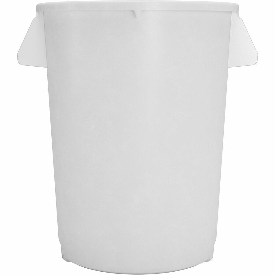 Sparta Bronco Round Waste Containers - Open Top - 44 gal Capacity - Round - Manual - 31.6" Height x 24.2" Width x 24.2" Depth - Plastic, Linear Low-Density Polyethylene (LLDPE) - White - 1 Each