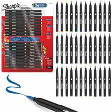 Sharpie Creative Markers - Brush Marker Point - Assorted Ink - Multipurpose - 36 / Pack