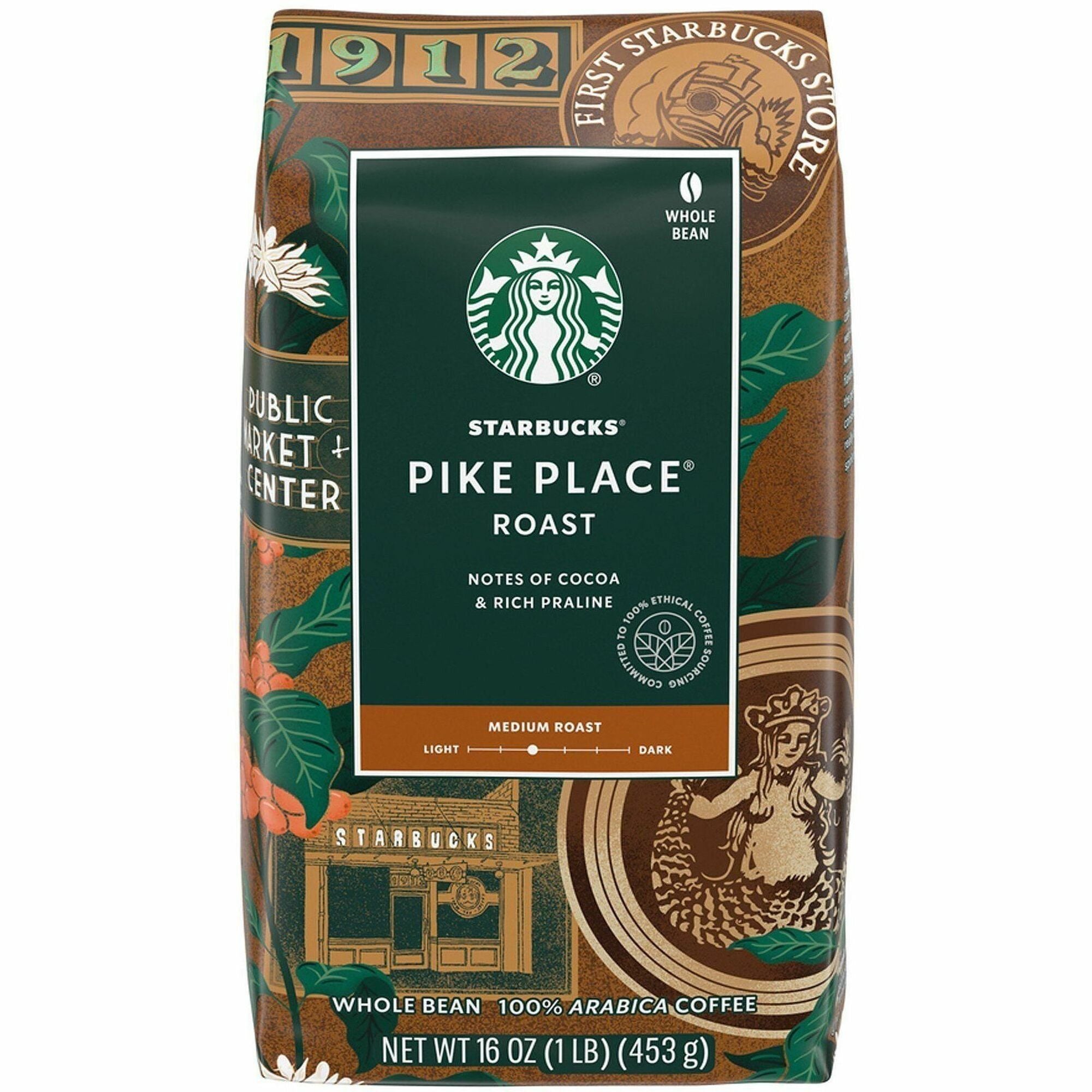 Starbucks Whole Bean Pike Place Roast Whole Bean Coffee