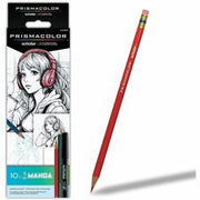 Prismacolor Scholar Manga Art Set - Assorted Lead - 2H, 2B, 4B, 6B - 10 / Pack