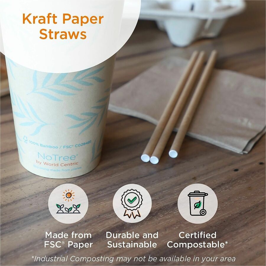 STRAW;KRAFT;8";NTRL;50PK