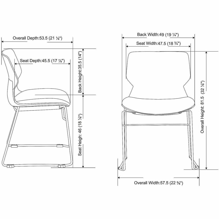 Lorell Deft Seating with Antimicrobial Upholstery