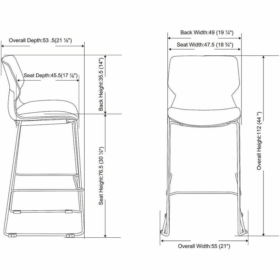 Lorell Deft Seating with Antimicrobial Upholstery
