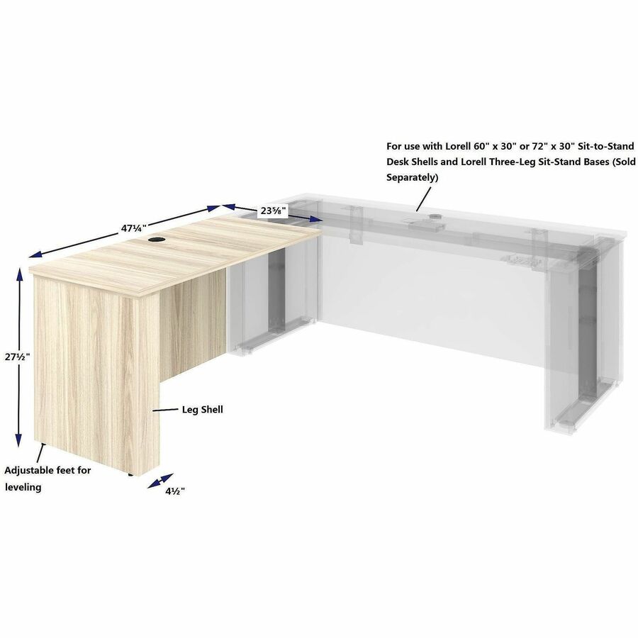 Lorell Essentials Sit-Stand Return Shells