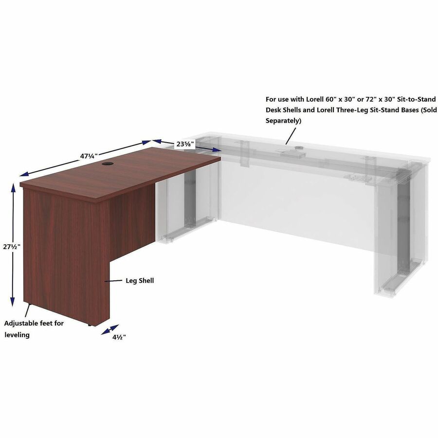 Lorell Essentials Sit-Stand Return Shells