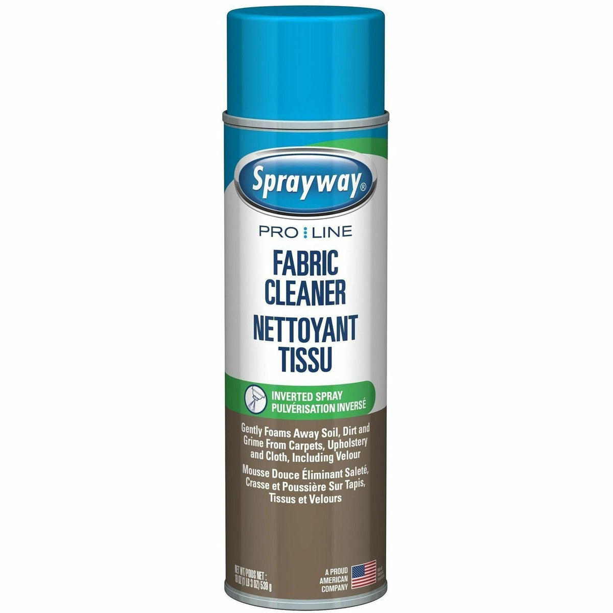 Sprayway Professional Fabric Cleaner, 19 fl oz, Mint Scent, Foam, For Carpet, Upholstery, Rugs and Fabric, Removes Dirt, Soil, Grime and Stains, Quick-Drying, Residue-Free