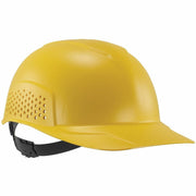 Ergodyne Skullerz 8951 Vented Hard Shell Bump Cap, Yellow, Polyethylene, Ratchet Adjustment, Lightweight, Breathable, High-Visibility, Flexible Frame, Sweatband