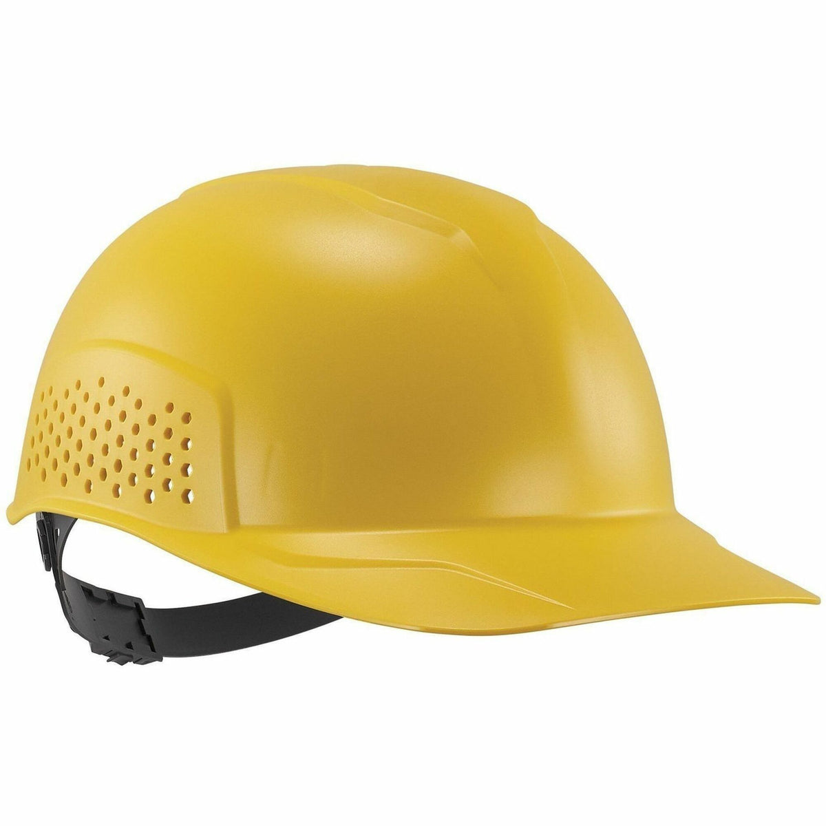 Ergodyne Skullerz 8951 Vented Hard Shell Bump Cap, Yellow, Polyethylene, Ratchet Adjustment, Lightweight, Breathable, High-Visibility, Flexible Frame, Sweatband